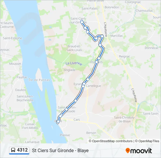 4312 Bus Line Map