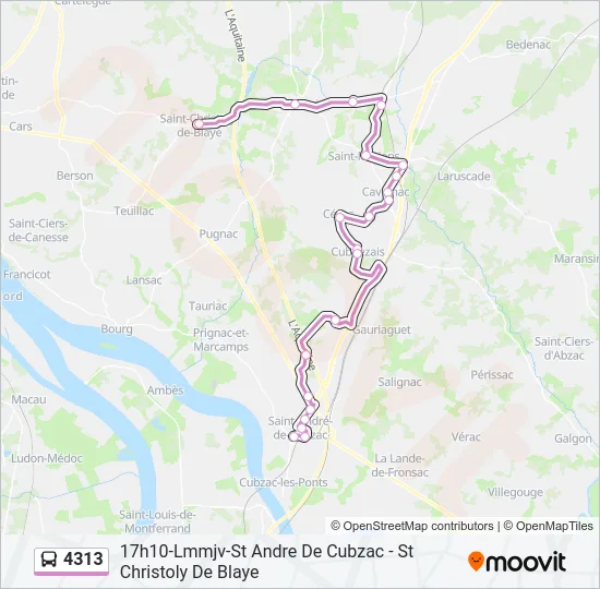 4313 Bus Line Map