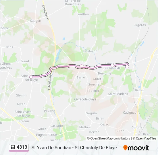 4313 Bus Line Map