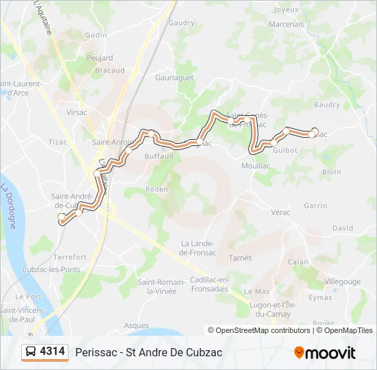 4314 Bus Line Map