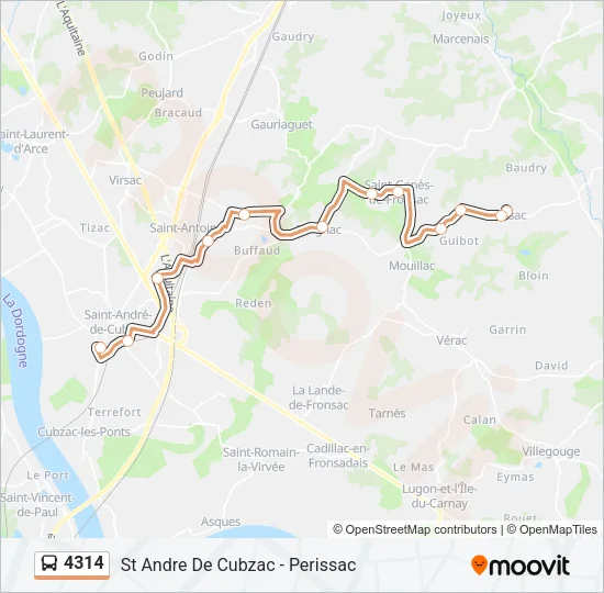 4314 Bus Line Map