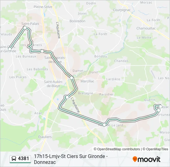 4381 Bus Line Map