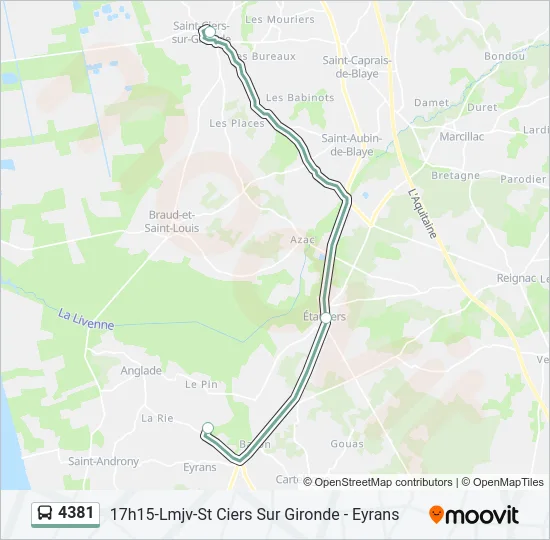 4381 Bus Line Map