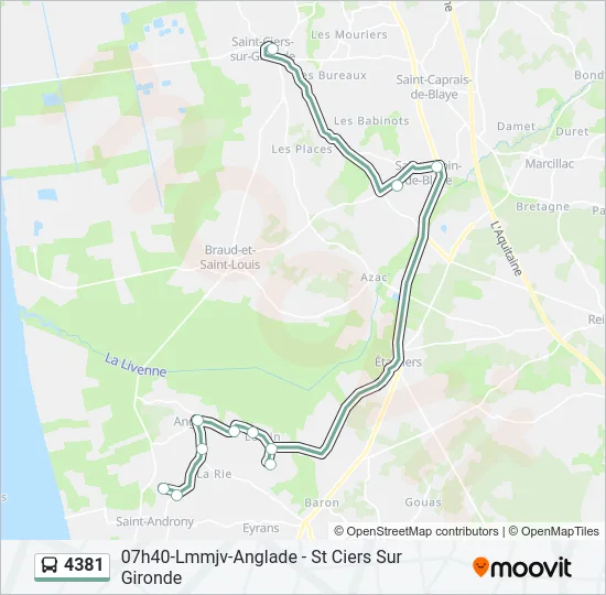 4381 Bus Line Map