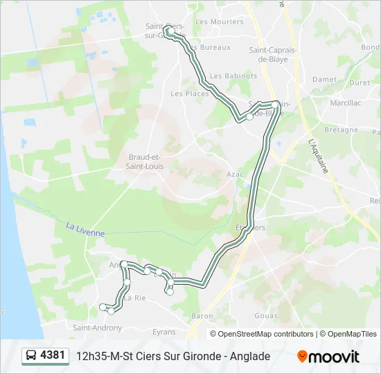 4381 Bus Line Map