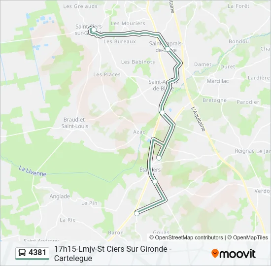 4381 Bus Line Map