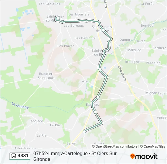 4381 Bus Line Map