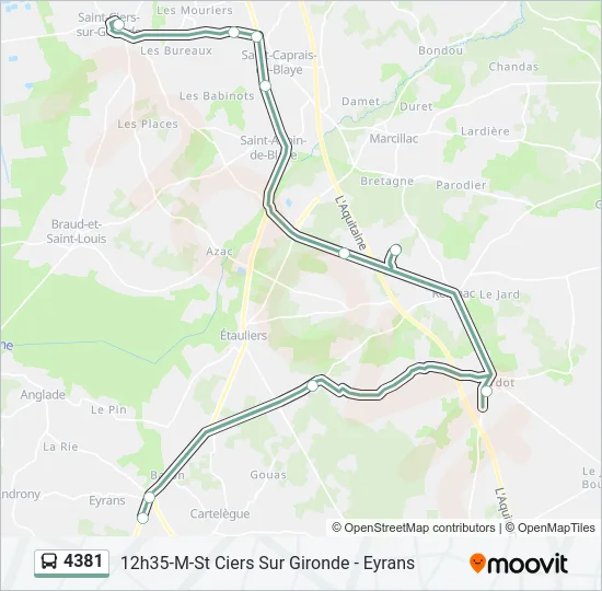 4381 Bus Line Map