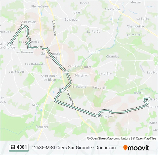 4381 Bus Line Map