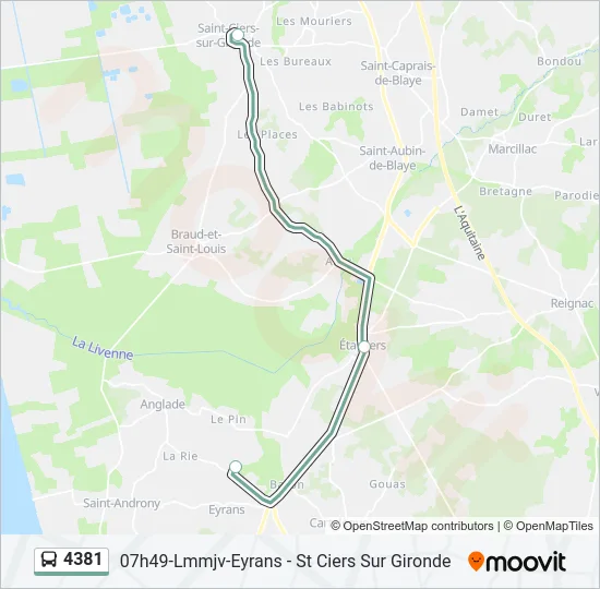 4381 Bus Line Map