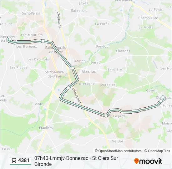 4381 Bus Line Map