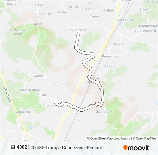 4382 Bus Line Map