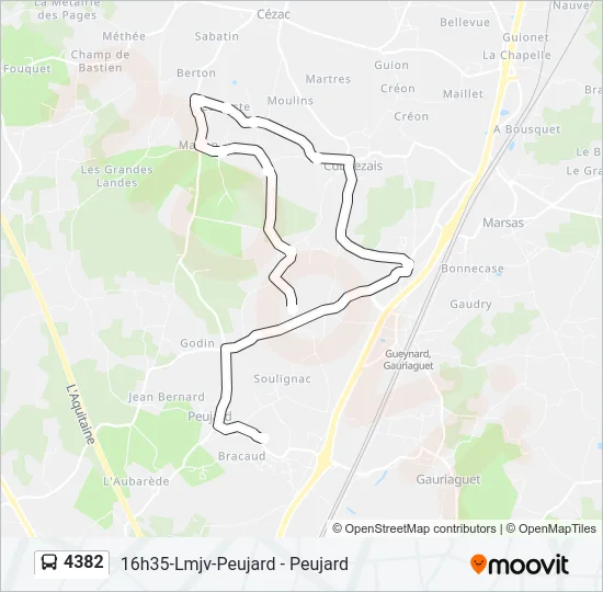4382 Bus Line Map