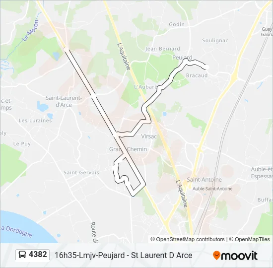 4382 Bus Line Map