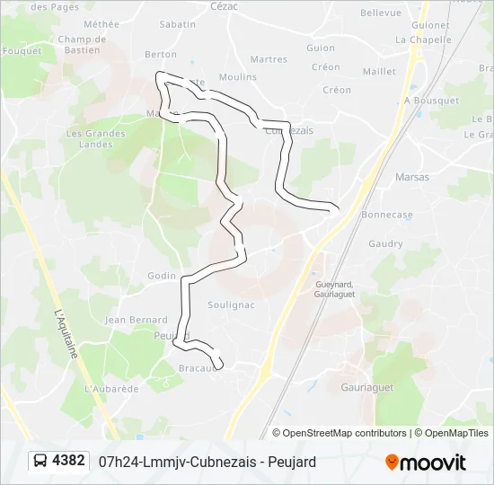 4382 Bus Line Map