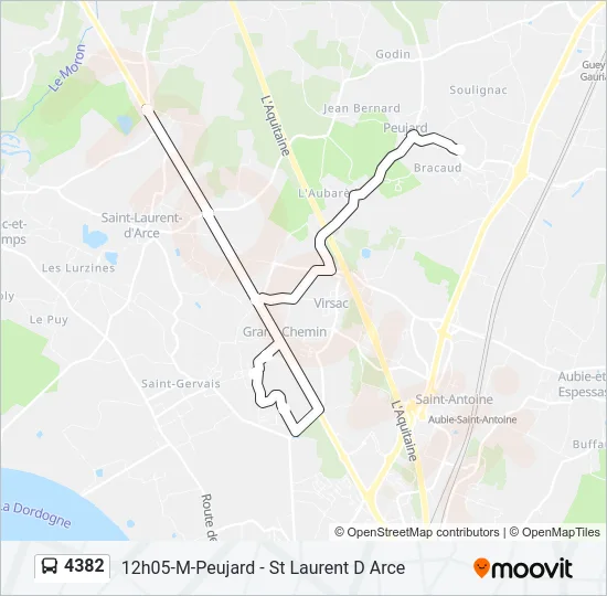 4382 Bus Line Map