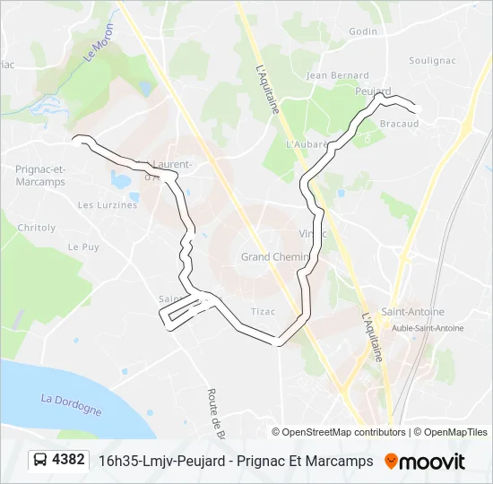 4382 Bus Line Map