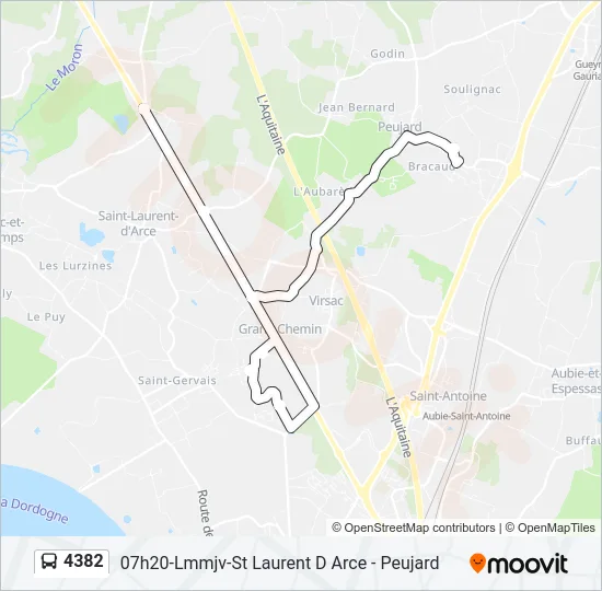 4382 Bus Line Map