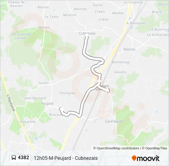 4382 Bus Line Map