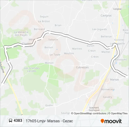 4383 Bus Line Map