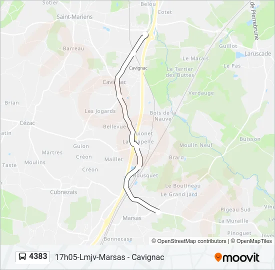 4383 Bus Line Map