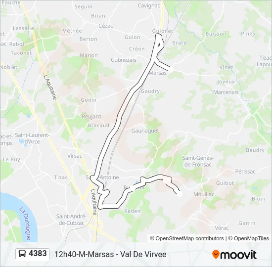 4383 Bus Line Map