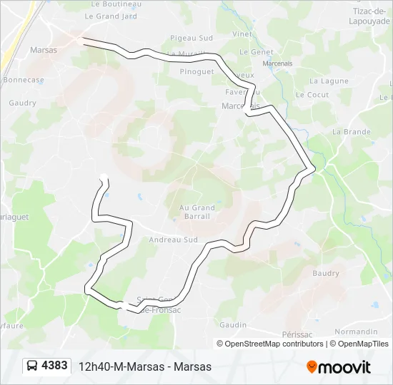 4383 Bus Line Map