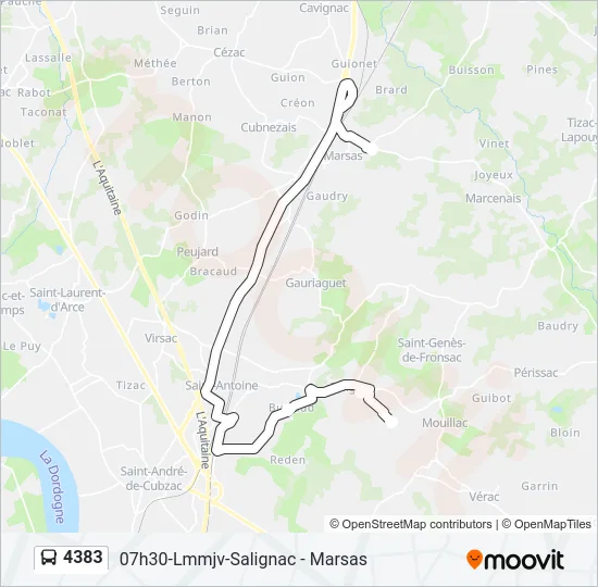 4383 Bus Line Map