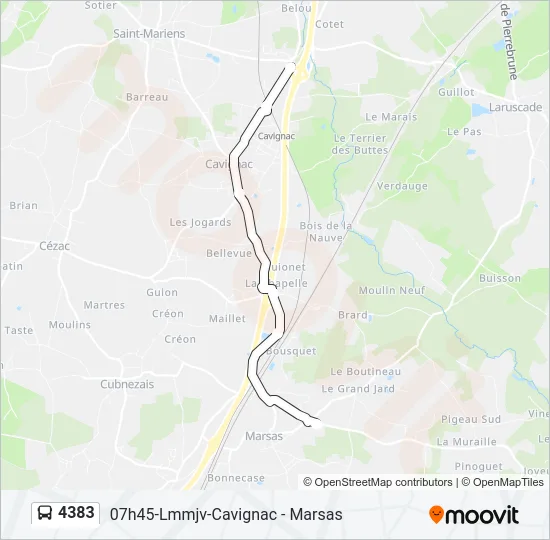4383 Bus Line Map