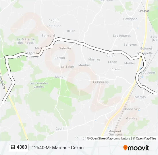 4383 Bus Line Map