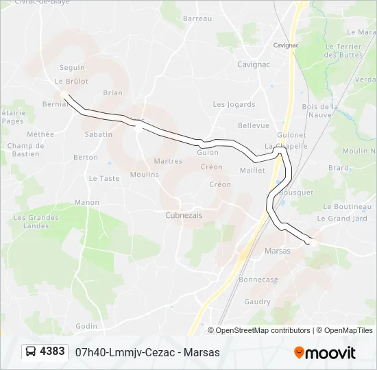 4383 Bus Line Map