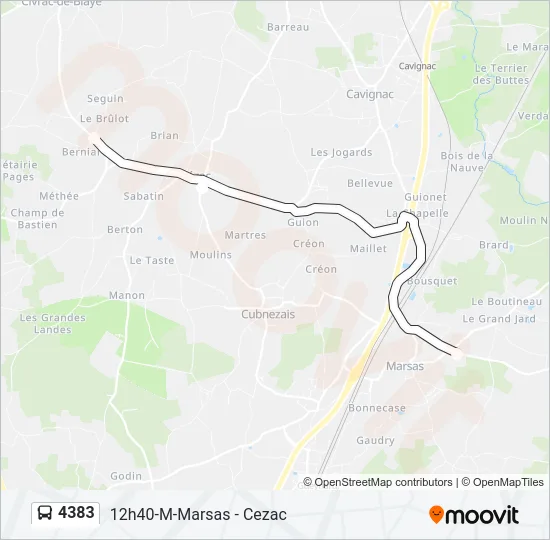 4383 Bus Line Map