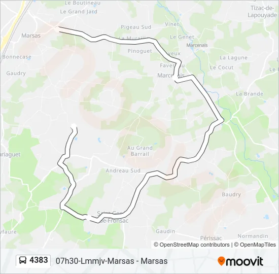 4383 Bus Line Map