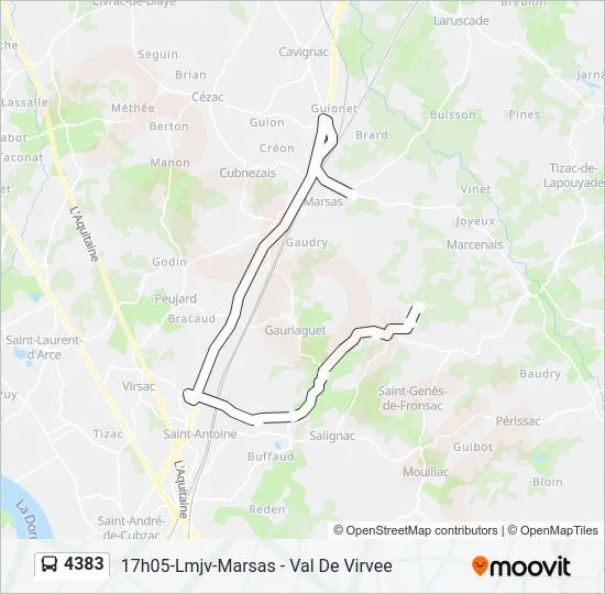4383 Bus Line Map