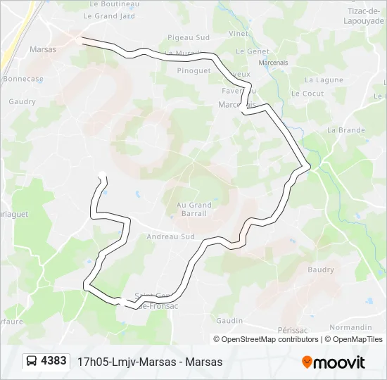 4383 Bus Line Map