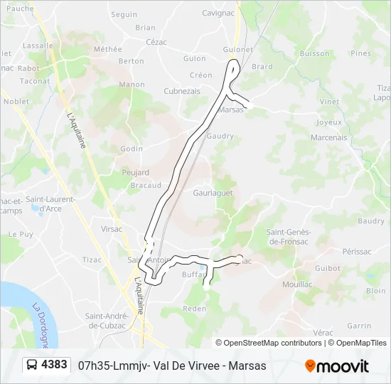 4383 Bus Line Map