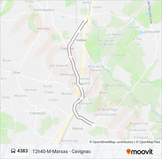 4383 Bus Line Map
