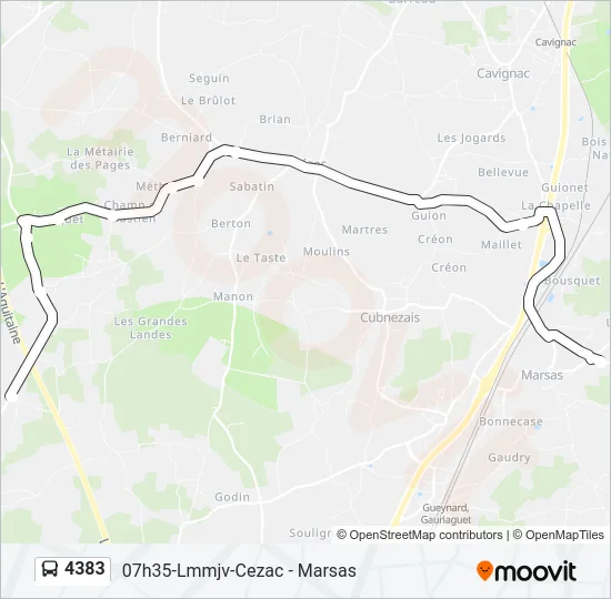 4383 Bus Line Map