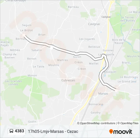 4383 Bus Line Map