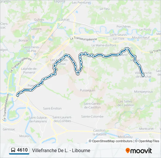 4610 Bus Line Map