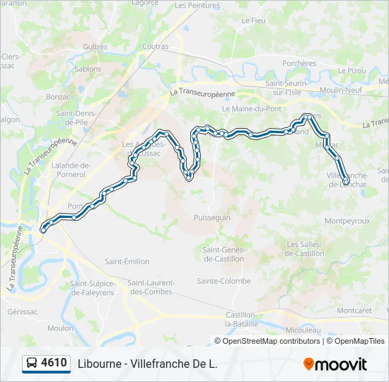 4610 Bus Line Map