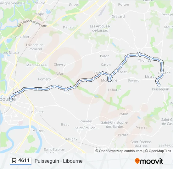 4611 Bus Line Map