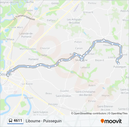 4611 Bus Line Map