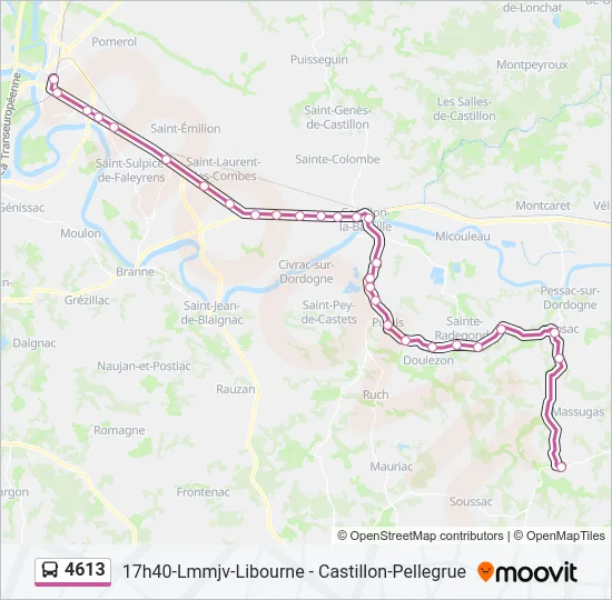 4613 Bus Line Map