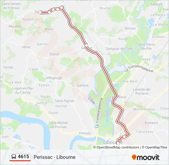 4615 Bus Line Map