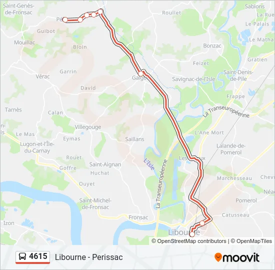 4615 Bus Line Map