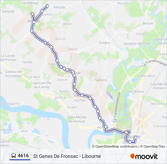 4616 Bus Line Map