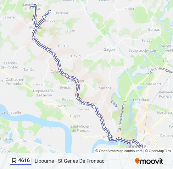 4616 Bus Line Map