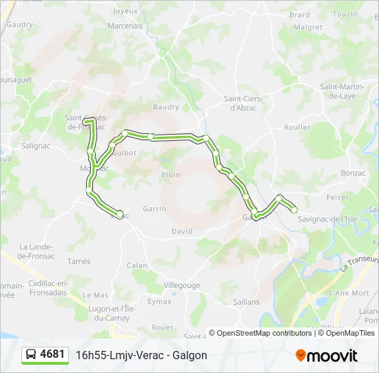 4681 Bus Line Map