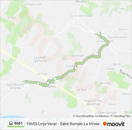 4681 Bus Line Map